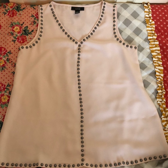 Alfani Tops - Alfani Pale Pink Studded Top